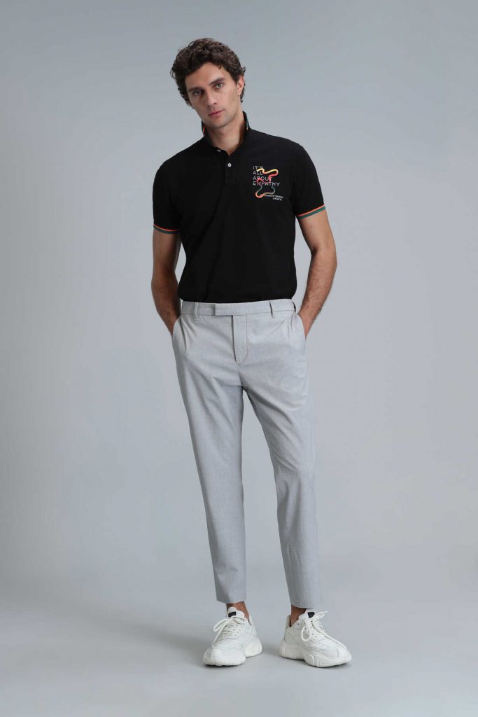 Поло-футболка Kıng Smart для мужчин черного цвета, размеры: XS, S, M, L, XL, XXL, 3XL, 4XL — изображение 2