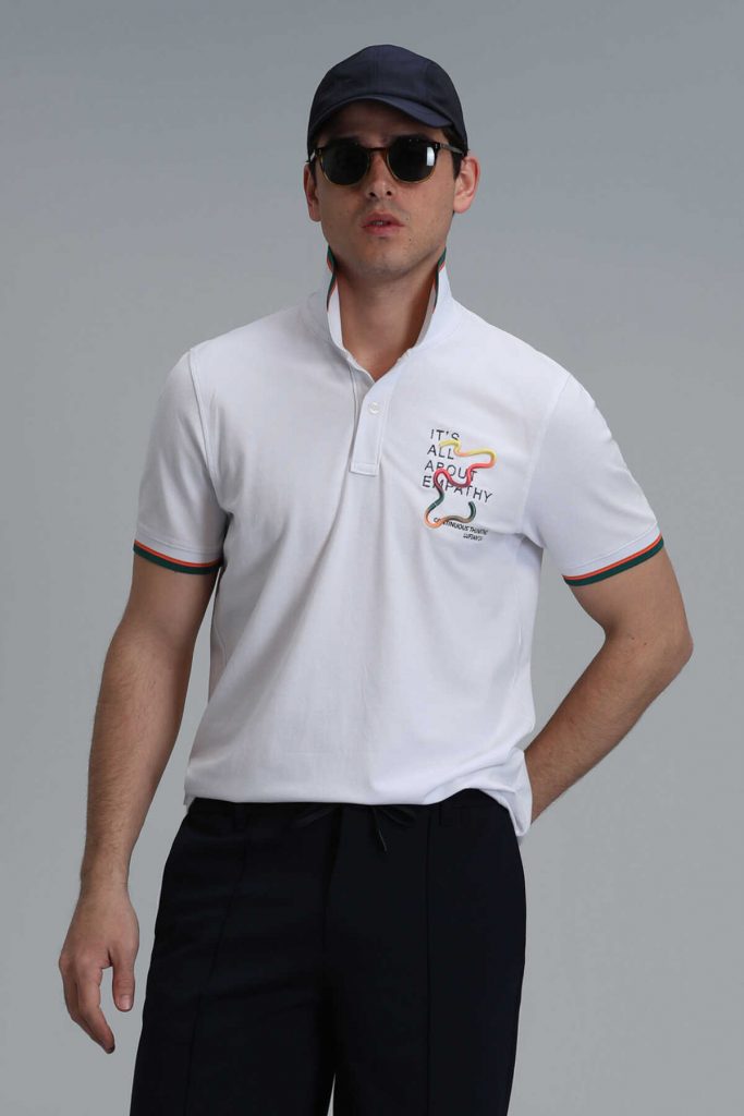 Polo футболка Kıng Smart для мужчин, белая, различные размеры S-4XL — изображение 5