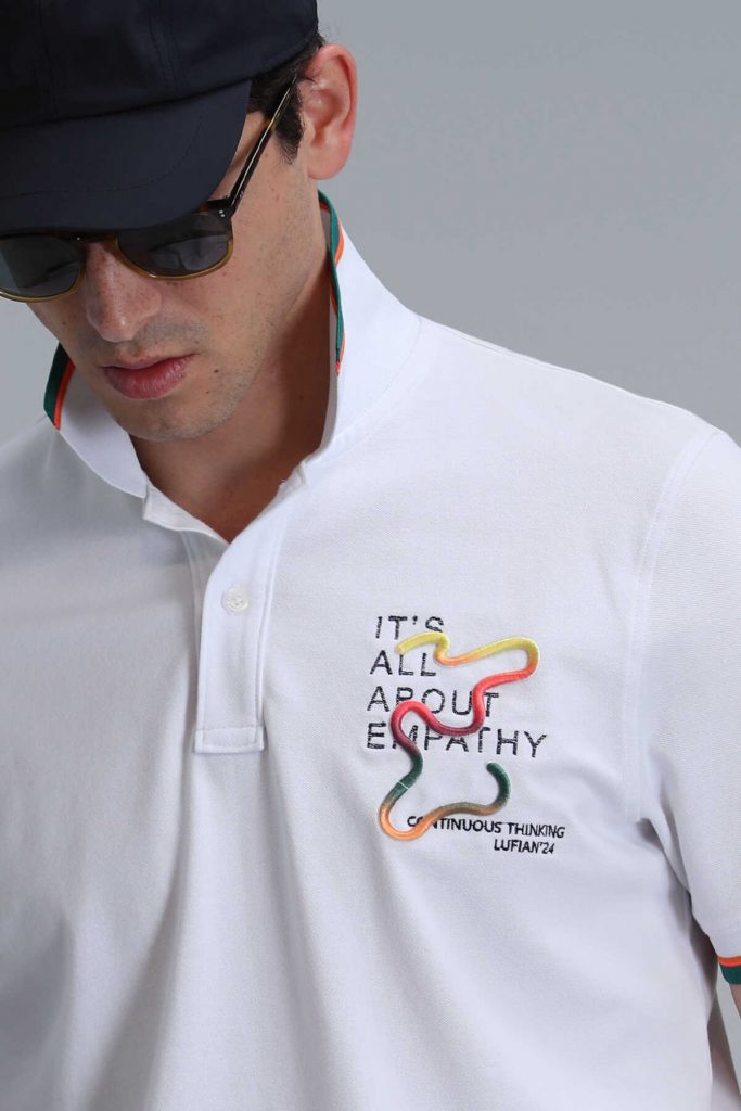 Polo футболка Kıng Smart для мужчин, белая, различные размеры S-4XL — изображение 3