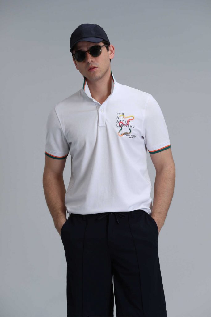 Polo футболка Kıng Smart для мужчин, белая, различные размеры S-4XL
