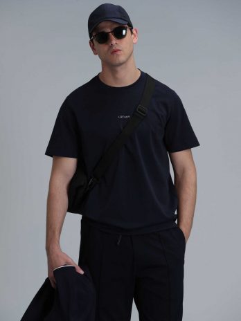Современная графическая футболка Antony, тёмно-синяя, размеры XL, 3XL, M