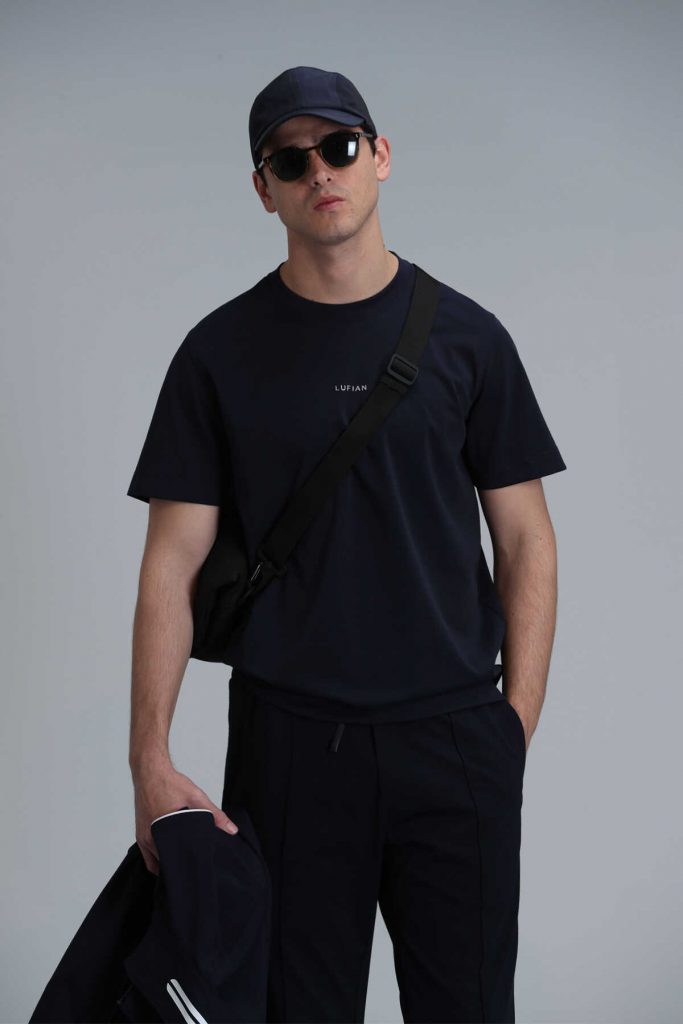 Современная графическая футболка Antony, тёмно-синяя, размеры XL, 3XL, M