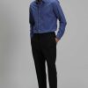 Умная мужская рубашка Comfort Slim Fit светло-синего цвета Makro, размеры XL, 3XL, L, M, XXL — изображение 5