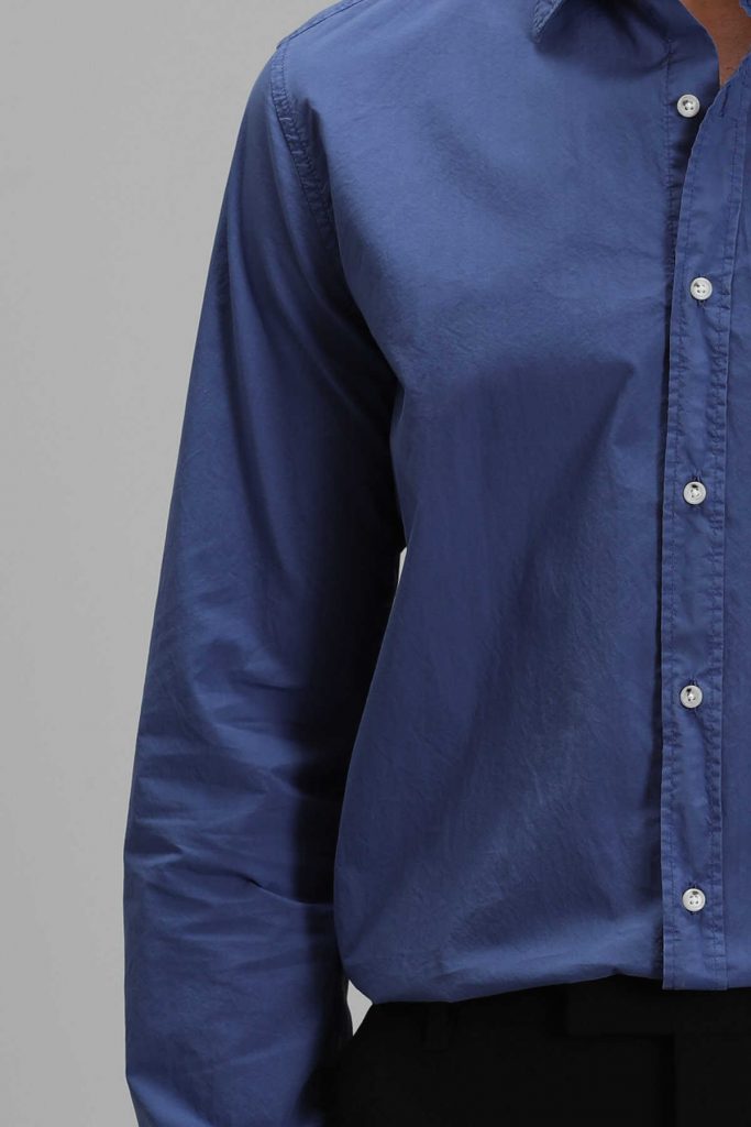 Умная мужская рубашка Comfort Slim Fit светло-синего цвета Makro, размеры XL, 3XL, L, M, XXL — изображение 3