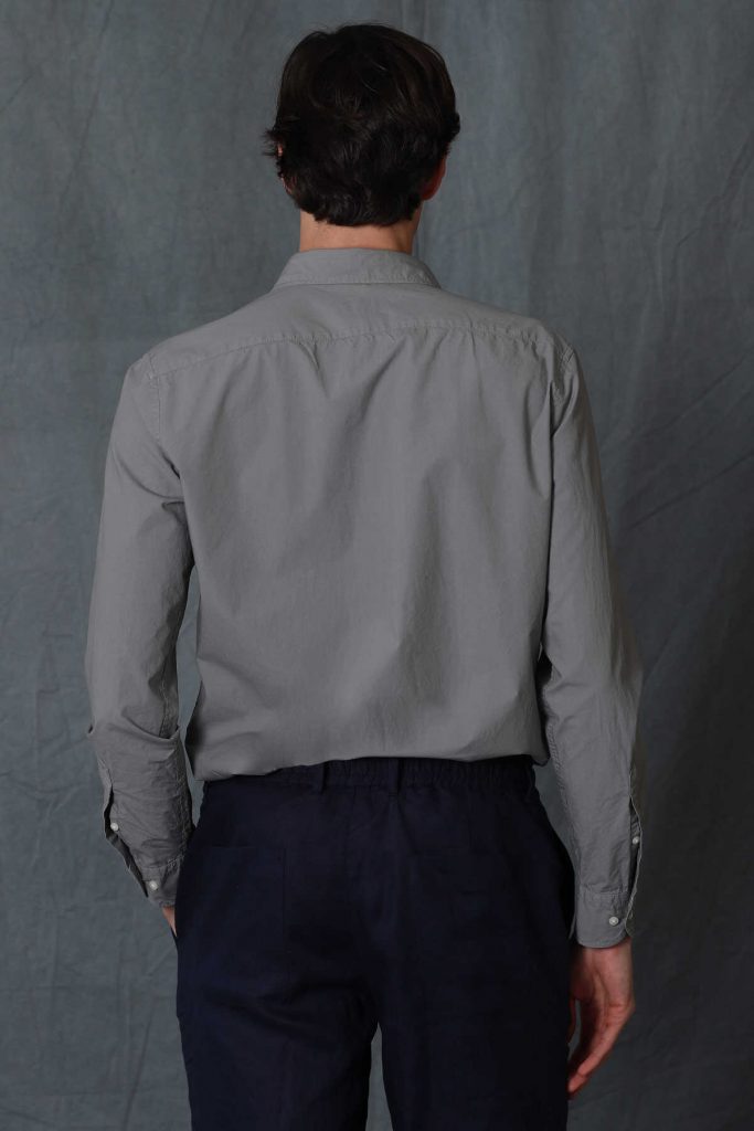 Мужская умная рубашка Comfort Slim Fit в нефтяном зеленом цвете — изображение 6