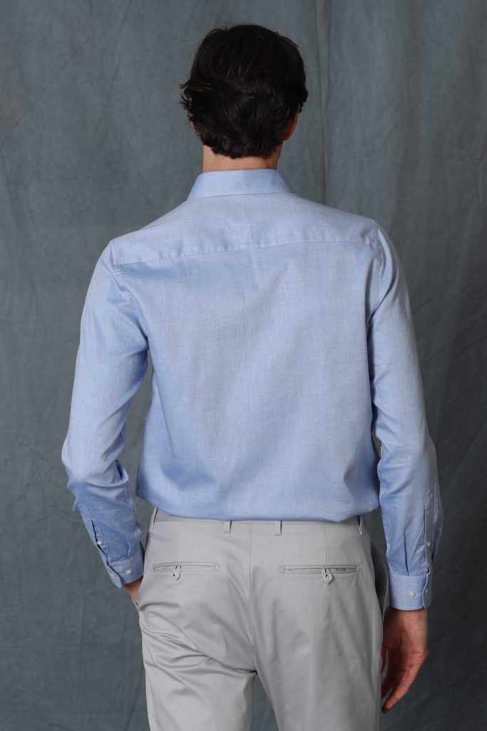 Умная мужская рубашка Daniel, slim fit, голубая, размер S — изображение 6