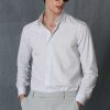 Умная рубашка Sarida для мужчин Comfort Fit белого цвета, доступна в размерах M, L, XL, XXL