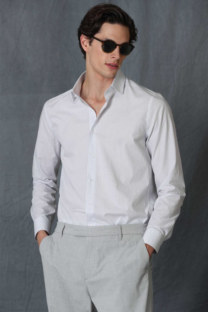 Умная рубашка Sarida для мужчин Comfort Fit белого цвета, доступна в размерах M, L, XL, XXL