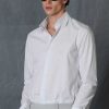 Умная рубашка Sarida для мужчин Comfort Fit белого цвета, доступна в размерах M, L, XL, XXL — изображение 4