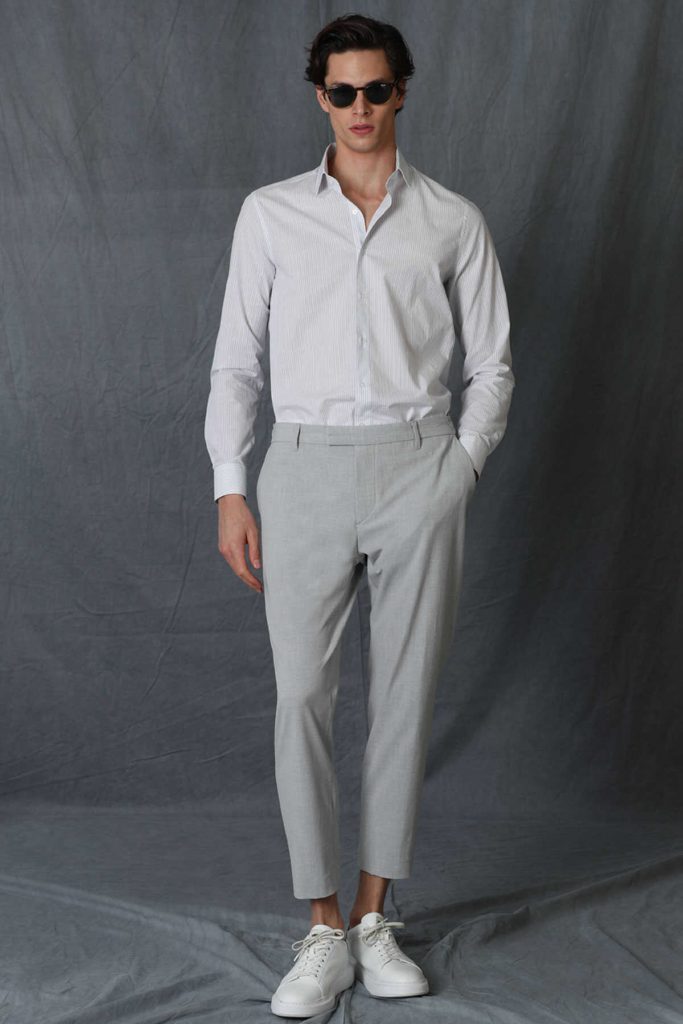 Умная рубашка Sarida для мужчин Comfort Fit белого цвета, доступна в размерах M, L, XL, XXL — изображение 5