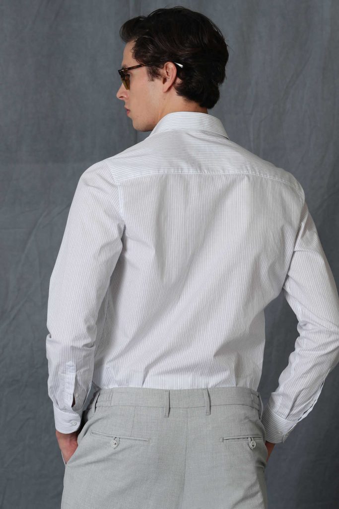 Умная рубашка Sarida для мужчин Comfort Fit белого цвета, доступна в размерах M, L, XL, XXL — изображение 6