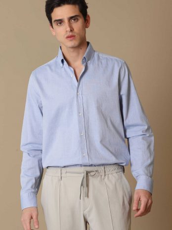 Мужская базовая рубашка Daniel Slim Fit синяя S-XXL