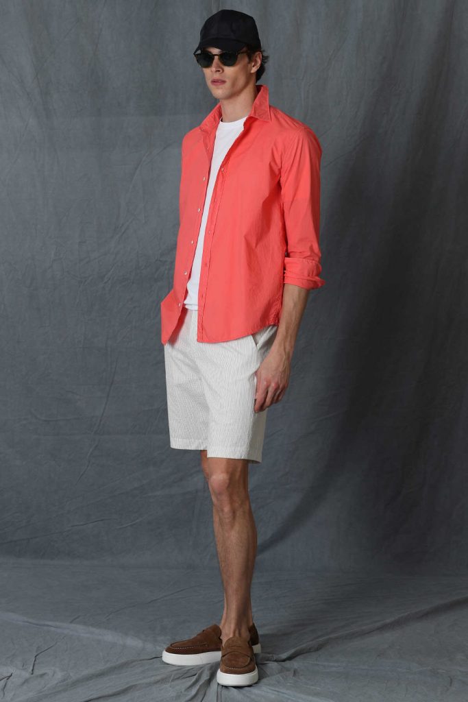 Мужская смарт-рубашка Comfort Slim Fit кораллового цвета, доступные размеры: L, M, XXL — изображение 2