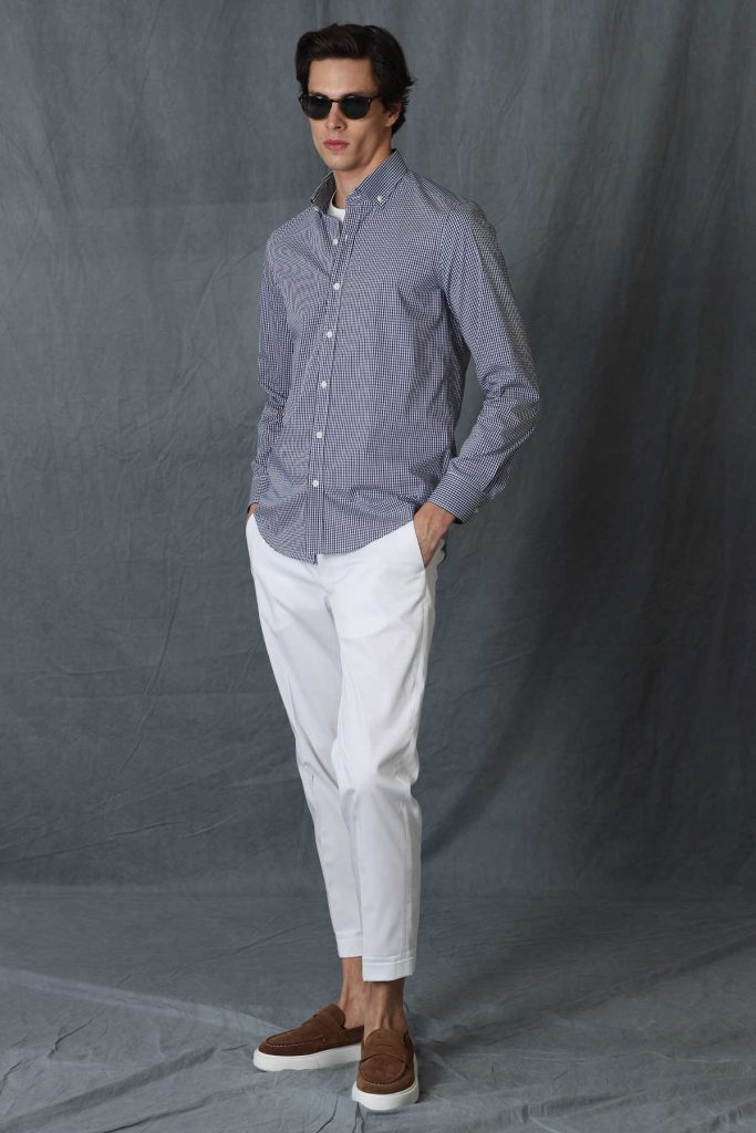 Умная рубашка Ardmin для мужчин, Slim Fit, темно-синяя, размер M — изображение 2