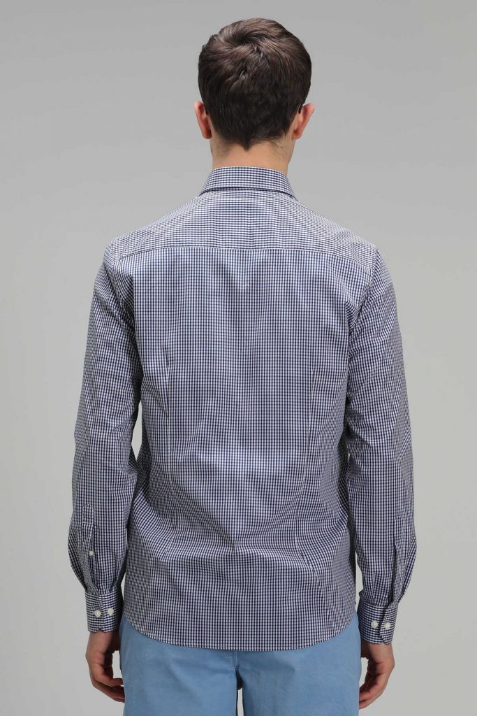 Умная рубашка Ardmin для мужчин, Slim Fit, темно-синяя, размер M — изображение 6