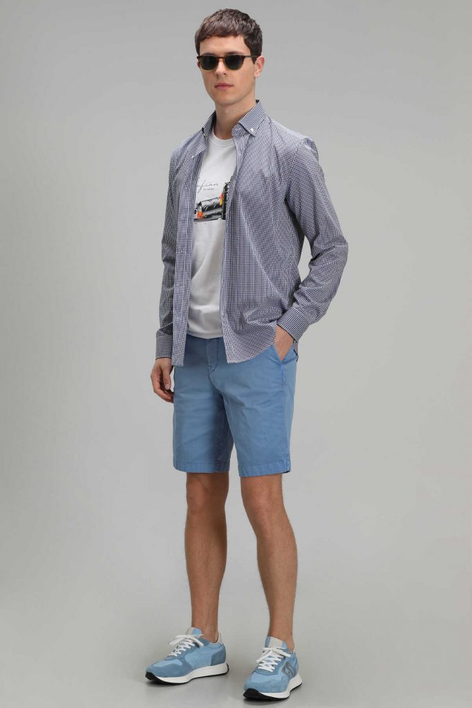Умная рубашка Ardmin для мужчин, Slim Fit, темно-синяя, размер M — изображение 5