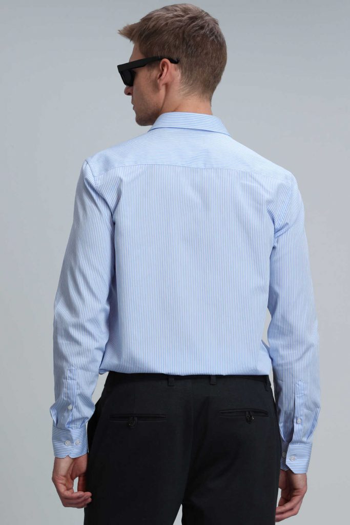 Мужская рубашка Basic Comfort Fit, цвет синий, размер M — изображение 6