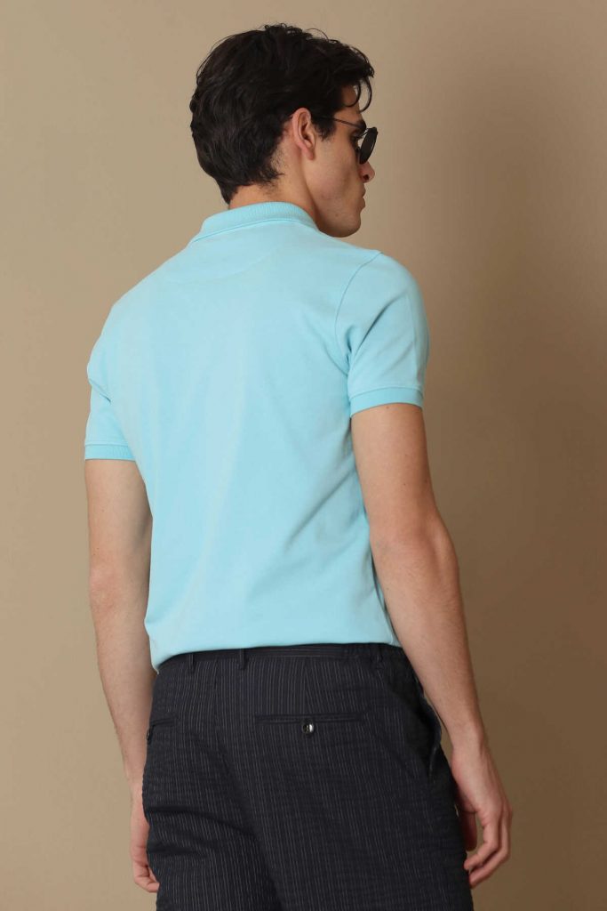 Мужская футболка поло Laon, аквамарин, размеры S, M, L, XL — изображение 6