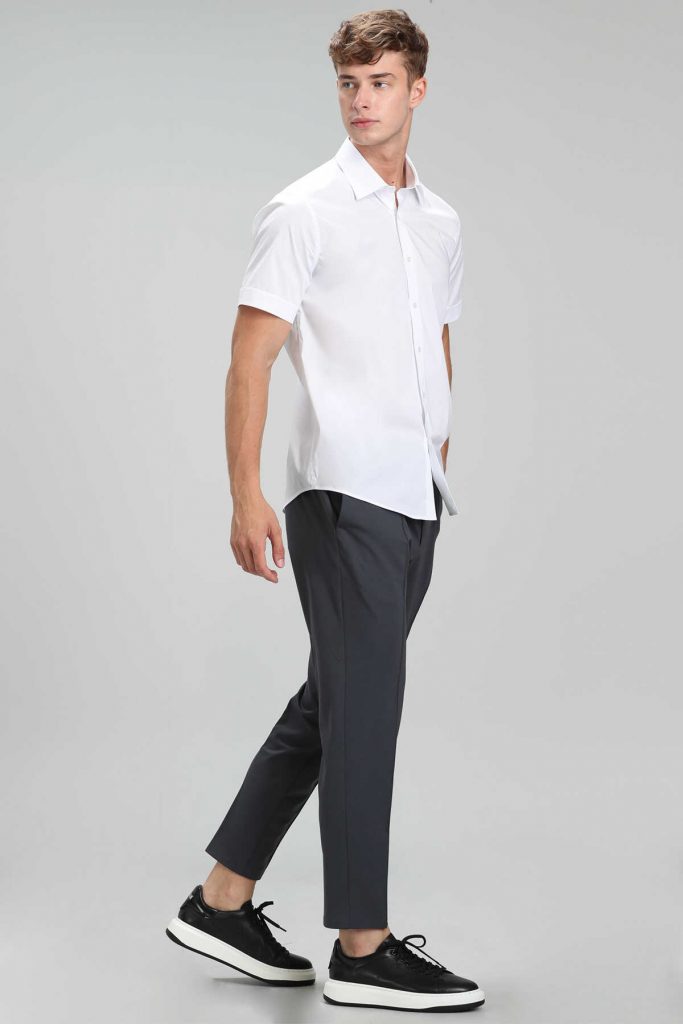 Умная рубашка Arus для мужчин Slim Fit белая — изображение 4