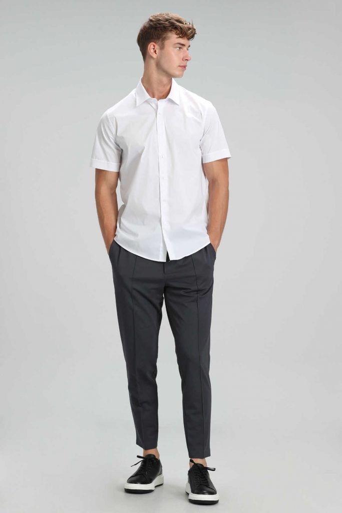 Умная рубашка Arus для мужчин Slim Fit белая — изображение 5