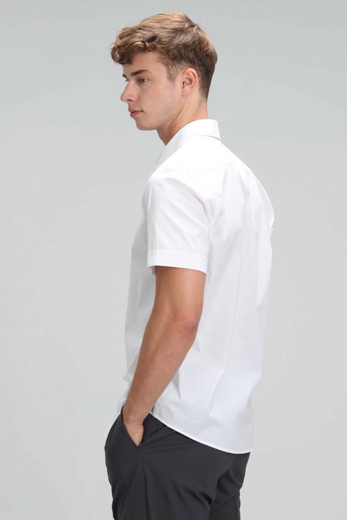 Умная рубашка Arus для мужчин Slim Fit белая — изображение 6