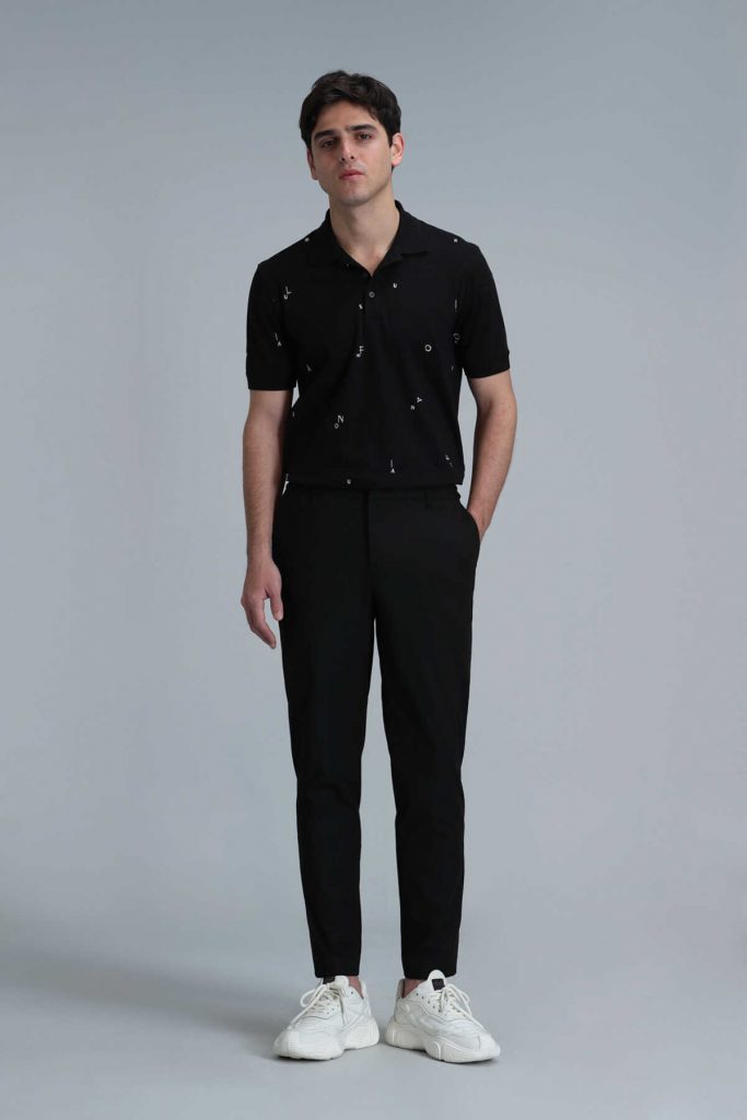 Смарт чино мужские брюки Slim Fit черные размера 46-56