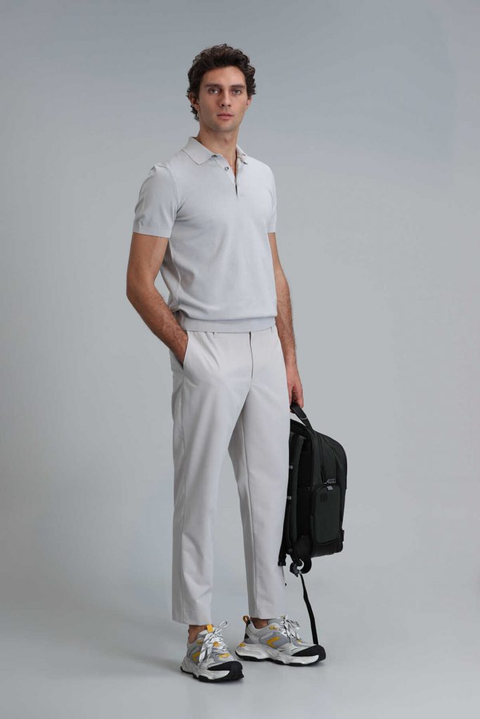 Умные мужские брюки чино Glen Slim Fit цвета камня, размеры 44-60 — изображение 3