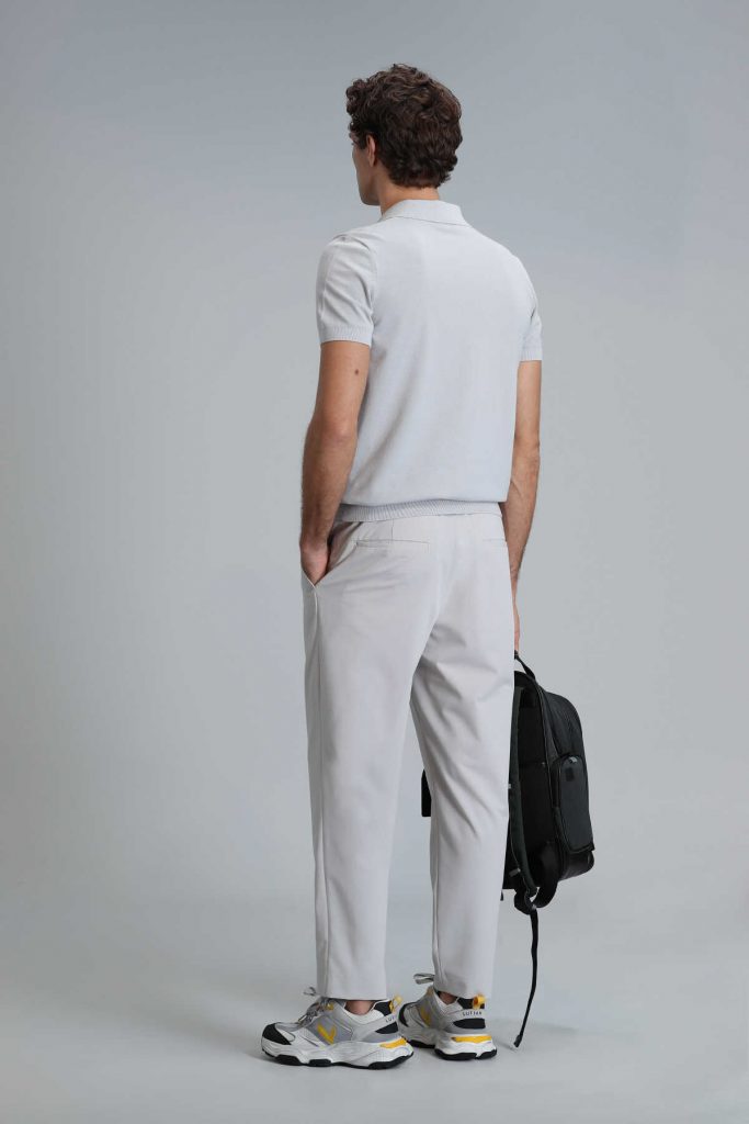 Умные мужские брюки чино Glen Slim Fit цвета камня, размеры 44-60 — изображение 6