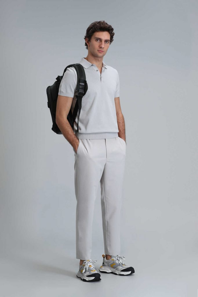 Умные мужские брюки чино Glen Slim Fit цвета камня, размеры 44-60 — изображение 5