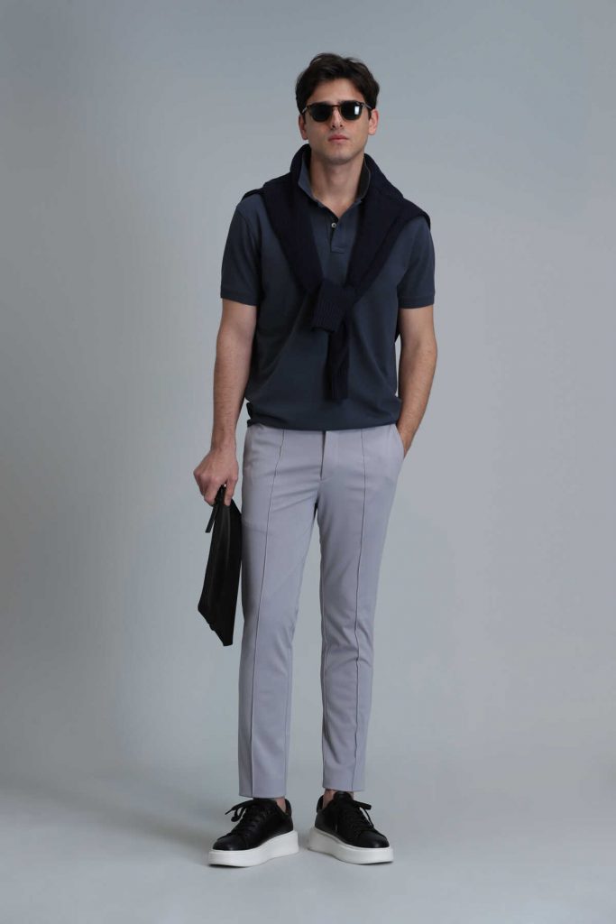 Серые брюки чино Simon Smart для мужчин,Slim Fit, современный стиль, размер 44-58