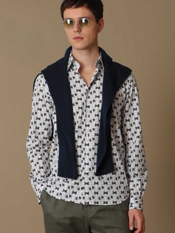 Умная рубашка для мужчин Slim Fit, цвет зелёный, размеры L и M
