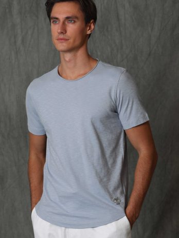 Мужская базовая футболка Junya синяя, размеры XS и XXL