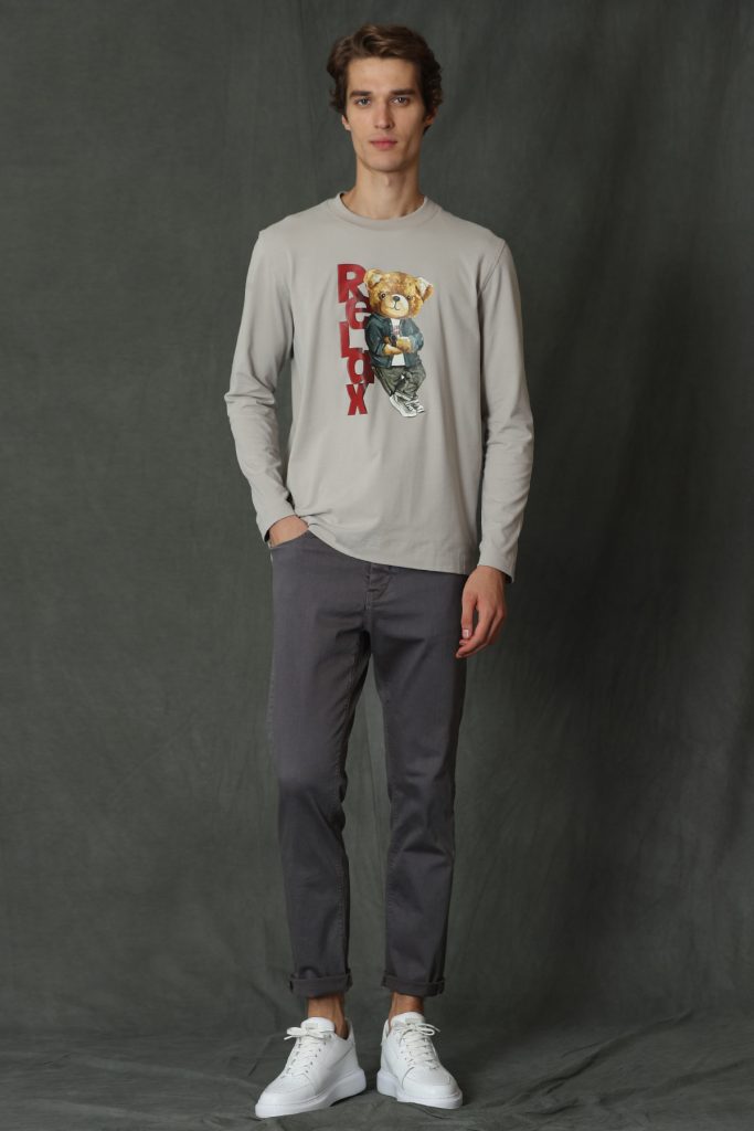 Серые брюки с боковыми карманами slim fit, размеры 46-58