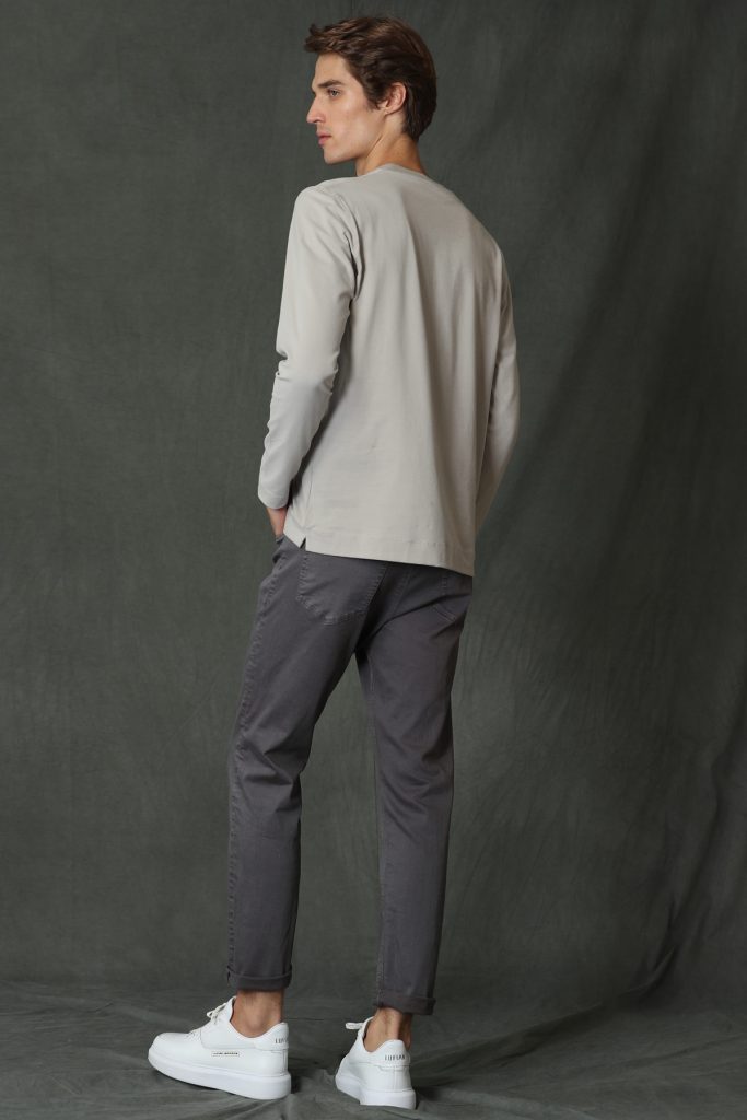 Серые брюки с боковыми карманами slim fit, размеры 46-58 — изображение 5
