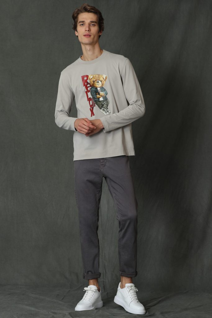 Серые брюки с боковыми карманами slim fit, размеры 46-58 — изображение 3