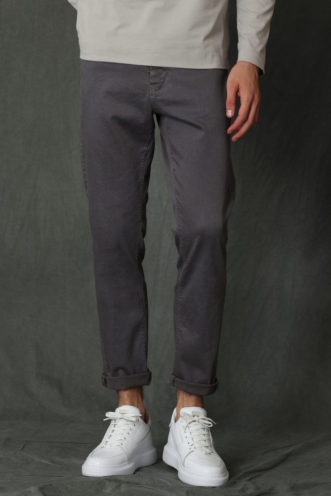 Серые брюки с боковыми карманами slim fit, размеры 46-58 — изображение 2
