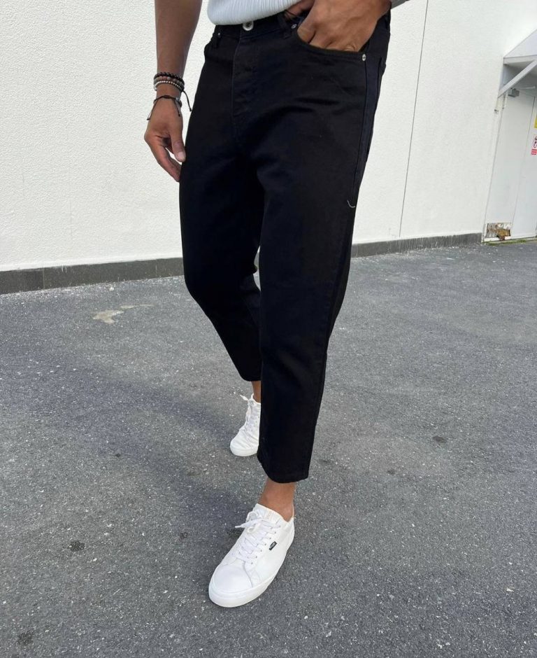 Темные мужские джинсы без лайкры slim fit, подходит для весов 65-70 кг, стильный дизайн и аккуратная стирка — изображение 4