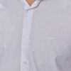 Мужская белая рубашка Morven Basic Slim Fit узкого кроя без карманов, застежка на пуговицы, длинный рукав — изображение 5