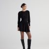 Мини-платье с корсетом Jade черного цвета, размер XS, идеальное для стильных мероприятий — изображение 4
