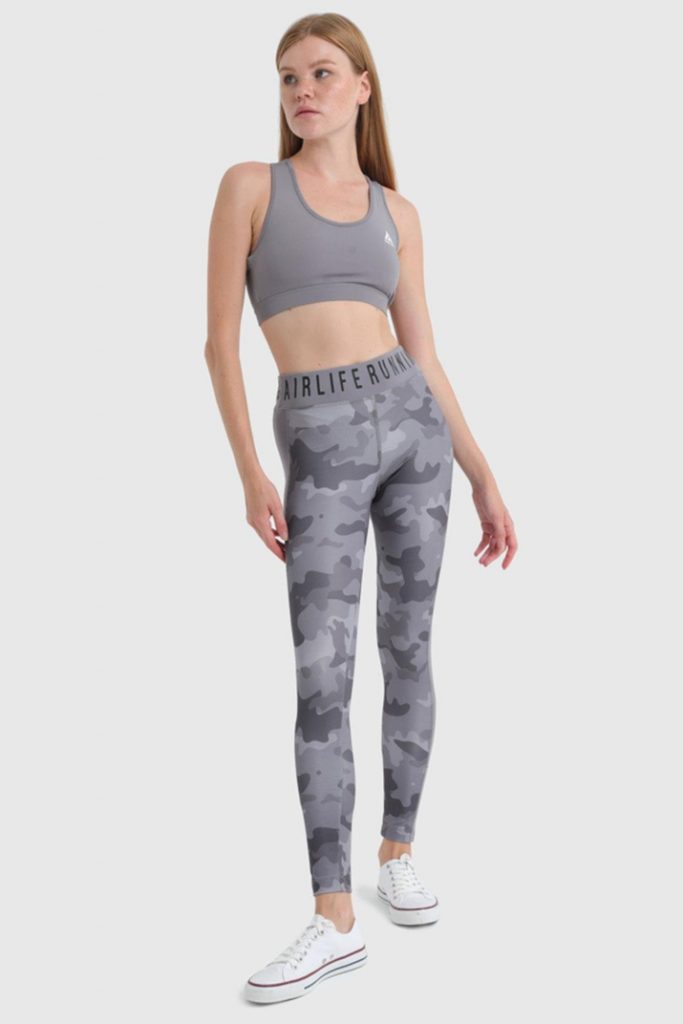 Женские спортивные леггинсы серые 22019, бренда Underwear, размеры S, M, L, XL