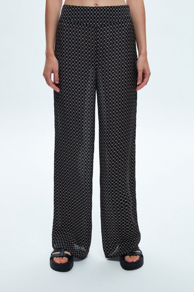 К pantalon с корсетным дизайном Empirme черного цвета от бренда ADL, размеры 34, 36, 40, 46, мягкая ткань 57% фло́ш, 43% вискоза — изображение 8
