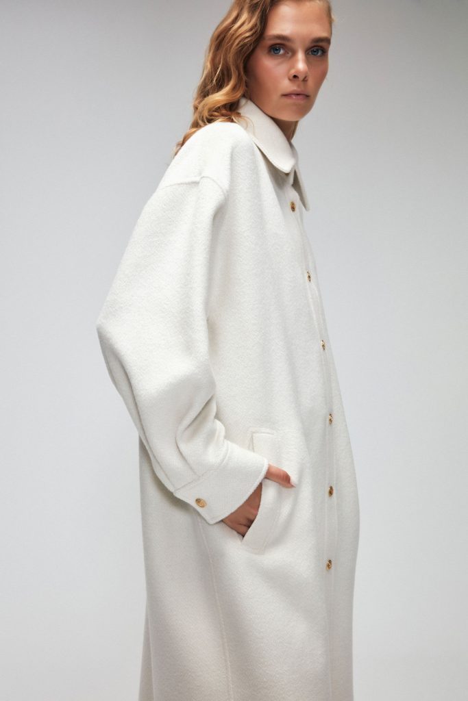 Куртка с кнопками Moda Tutkusu, мужской воротник, свободный крой, акрил, полиэстер, повседневный стиль, размеры 44 и 46 — изображение 4