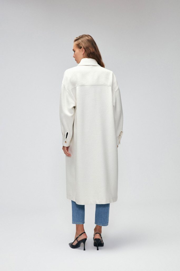 Куртка с кнопками Moda Tutkusu, мужской воротник, свободный крой, акрил, полиэстер, повседневный стиль, размеры 44 и 46 — изображение 5