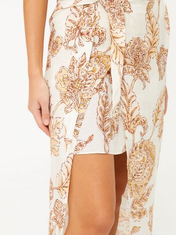 Женская миди-юбка Empirme Camel от MAVI, состав: 47% лен, 36% вискоза, 17% rayon, размер S, XS, M, машинная стирка, не сушить в машине