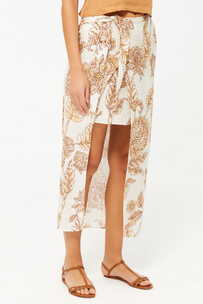 Женская миди-юбка Empirme Camel от MAVI, состав: 47% лен, 36% вискоза, 17% rayon, размер S, XS, M, машинная стирка, не сушить в машине — изображение 6