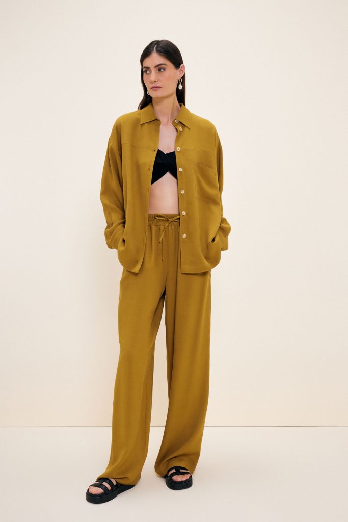 Штаны Olive Moda с резинкой на талии, свободный крой, состав 50% ЛЙОЦЕЛЛ и 50% ВИСКОЗА, стиль Casual, размеры 34-44 — изображение 2