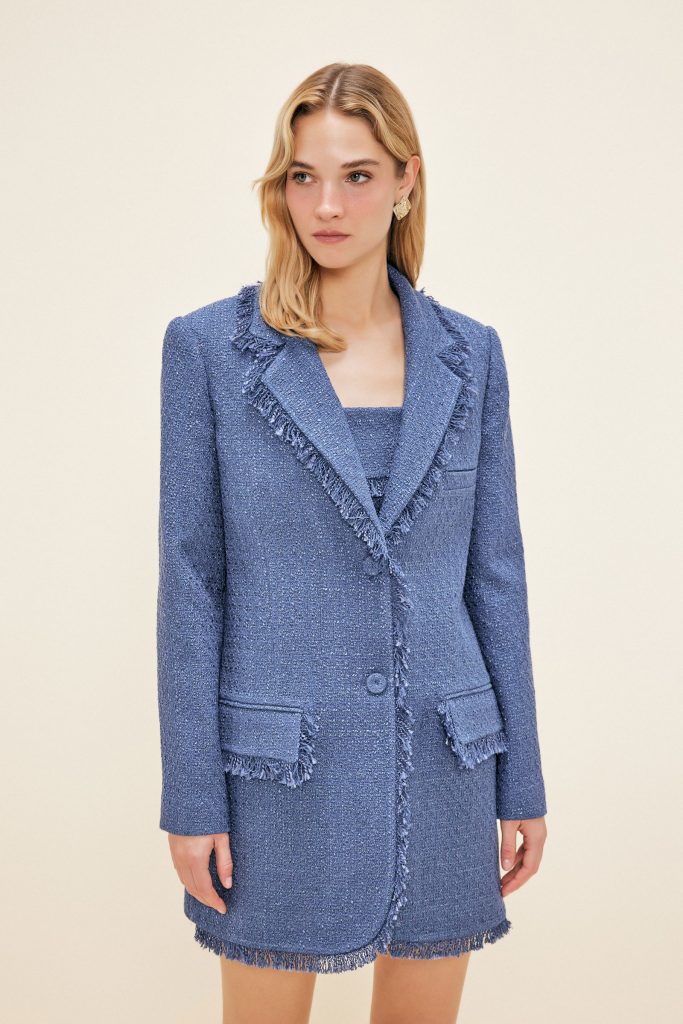 Твитовый жакет Mavi Moda Tutkusu, хлопок и полиэстер, 50% полиэстер, 35% акрил, 15% хлопок, стиль от дня к ночи, размеры 34-42 — изображение 5