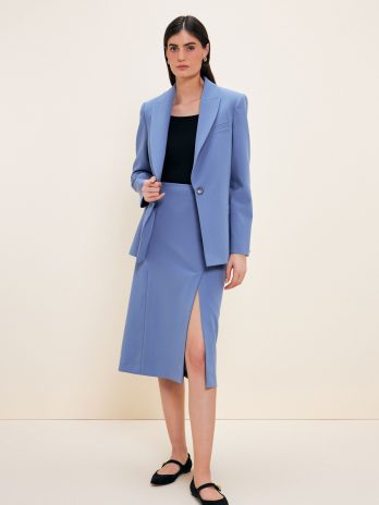 Юбка с разрезом Mavi Moda Tutkusu, облегающая, высокая талия, ткань: 69% полиэстер, 23% вискоза, 8% эластан, стиль: бизнес, размеры 34-48
