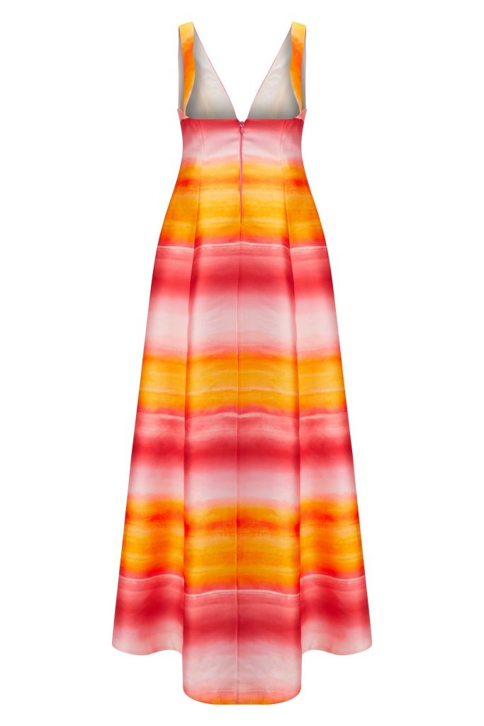 Длинное платье Batik Pembe Mert Aslan с открытой спиной, 51% переработанный полиэстер, размер XS, M, стирка холодной машиной, не сушить в сушилке — изображение 6