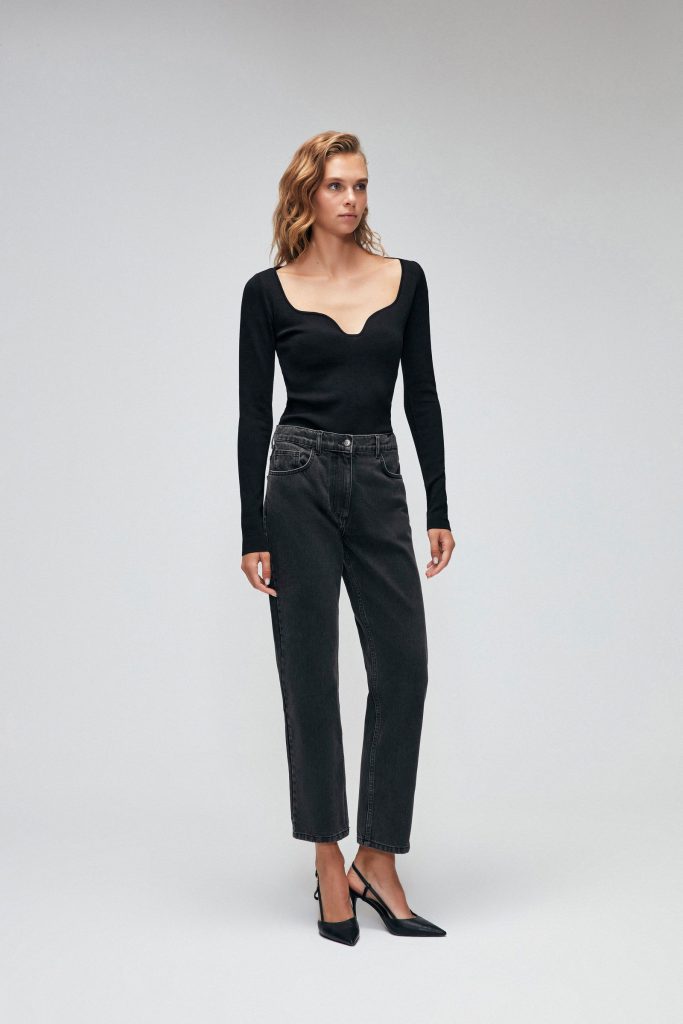 Джинсы с прямыми штанинами Antrasit Moda Tutkusu, 100% хлопок, застежка на молнии, средняя талия, карманы, стильный и комфортный крой — изображение 3